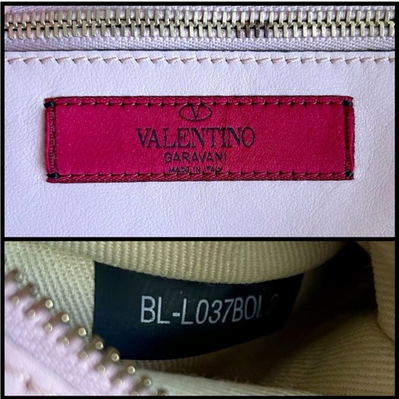 VALENTINO GARAVANI✨Small Grain Calfskin Leather Rockstud Bag✨FLAWLESS✨Light Pink - Picture 4 of 8